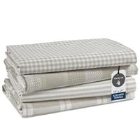LANE LINEN Kitchen Towels Set - Dish Towels, 18x 28, Large Cotton Kitchen Hand Towels, Flat & Terry Towel, Highly Absorbent Tea Towels Set with Hanging Loop, Premium Dish Towels for Kitchen