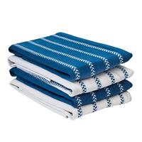 LANE LINEN Kitchen Towels Set - Dish Towels, 18x 28, Large Cotton Kitchen Hand Towels, Flat & Terry Towel, Highly Absorbent Tea Towels Set with Hanging Loop, Premium Dish Towels for Kitchen