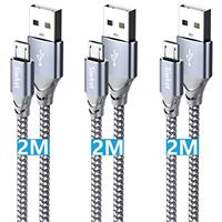 iwket Micro USB Charging Cable Braided USB to Micro Android Charger Cable Data Sync Cord for Samsung Galaxy