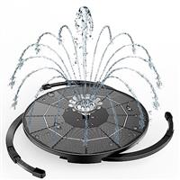 AISITIN 3.5W Solar Pump, Solar Water Fountain Outdoor with Upgraded Glass Solar Panel and 4 Nozzles, Powered Fountain for Bird Bath, Ponds, Garden, Fish Tank and Swimming Pool