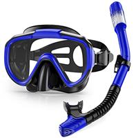 Lealinga Snorkel Set Adults Snorkel Mask Anti-Fog Panoramic View Diving Mask Dry Top Snorkel Kit with Travel Bag Diving Set for Snorkeling Scuba Diving Swimming Travel