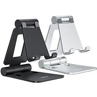 NULAXY Dual Folding Phone Stand for Desk 2 Pack Fully Adjustable Mobile Phone Holder Desktop Compatible with iPhone 14 13 12 11 Xs Xr X 8, HUAWEI, Samsung, All Smartphones