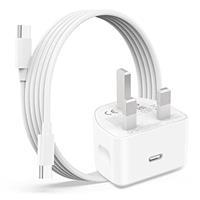 iPhone 15/15 Pro/15 Pro Max USB C Charger, Type C to C 2M Cable and 20W Fast Charging Plug for iPad Pro 12.9/11 1Gen and up, iPad Air 5th/4th, 2022 iPad 10th Mini 6th, Pixel UK Wall PD Power Adapter