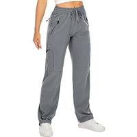 mosingle Women's Walking Cargo Trousers Lightweight Quick Dry UPF 50 Hiking Pants for Safari Travel Work Casual Golf Zip Pockets