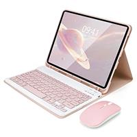 SOPPY Bluetooth Keyboard Case for iPad 10.2-inch (7th/8th/9th Gen) 10.9-inch (10th Gen) 11-inch (Pro/Air), Detachable Keyboards with Built-in Pencil Slot, Rechargeable Wireless Protective Cover