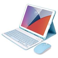 SOPPY Bluetooth Keyboard Case for iPad 10.2-inch (7th/8th/9th Gen) 10.9-inch (10th Gen) 11-inch (Pro/Air), Detachable Keyboards with Built-in Pencil Slot, Rechargeable Wireless Protective Cover