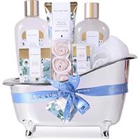 Gift Sets for Women-Spa Luxetique Spa Gift Set, 8pcs Tahiti Island Bath Sets with Essential Oil, Body Lotion, Bath Bombs, Pamper Gifts for Women, Gifts for Mum, Birthday Gifts Mothers Day Gifts
