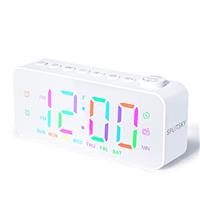 SPLITSKY Digital Alarm Clock for Bedroom with FM Radio, Larg