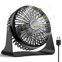 Lafhome USB Desk Fan, Portable Table Fan 360 Adjustable Head Mini Desktop Fans with 3 Speeds Powerful Wind Quiet Operation, Personal Cooling Fan for Home Office Bedroom Travel