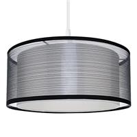 Frideko 2 Tier Light Shade Ceiling - Modern Grey Lampshade for Ceiling Lights, Bedroom Lights Ceilin