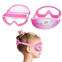 RUIGAO Kids Swim Goggles Age 4-7, Toddler Goggles No Tangle, Child Swimming Mask/Bungee Strap/Soft Band