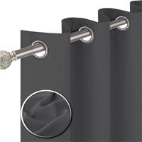 funky gadgets Blackout Curtains for Bedroom Thermal Insulated Eyelet Curtains & Drapes Black Out Curtain for Kitchen, Living Room 2 Panels