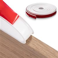 FAKILO U-Shape Flexible Furniture Edge Banding, TPE Self Adhesive Veneer Edging Strip Edge Protector, DIY Furniture Edge Trim for Table Cabinets Chairs Shelves Restoration