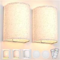 LABOREDUCER Battery Operated Wall Sconces Set of 2,3000mAh Battery Rechargeable Wall Sconce