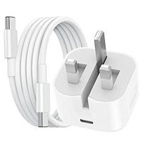Rvntop iPad Pro Charger and Plug,20W USB C Fast Wall Charger 2M Type C to Type C Charging Cable UK Adapter iPad Pro 12.9''/5/4/3 Gen, iPad Pro 11 3/2/1 Gen, iPad Air 4/5 Gen,Galaxy S22,Note 20,Pixel
