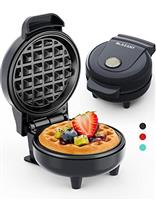 Waffle Maker Mini Small Compact Design, Breakfast Waffle Iron Nonstick Coating, Snack chaffle Hash Browns 4 Inch 550W,BLAZANT
