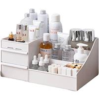 Koksi Makeup Organiser with Drawers Large Capacity Acrylic Storage White Vanity Organizer for Cosmetics, Skincare, Jewelry