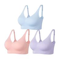 Amazingjoys Non Wired Bras for Women Seamless Wireless Bras with Removable Pads 3 Pack