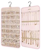 bagsmart Dual-sided Jewelry Organizer Hanging with Metal Hoo