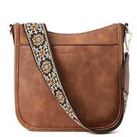 BOSTANTEN Crossbody Bags Handbags for Women Trendy Vegan Leather Hobo Purses Shoulder Handbags With Wide Shoulder Strap