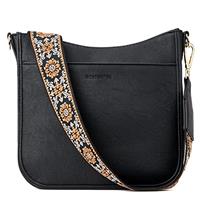 BOSTANTEN Crossbody Bags Handbags for Women Trendy Vegan Leather Hobo Purses Shoulder Handbags With Wide Shoulder Strap