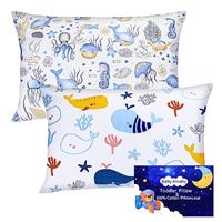 Baby Toddle Pillowcase 2 Pack 100% Cotton Pillow Cover, Cot Bed Pillow Pair Cases 40x60cm Gifts for Children's Day Envelope Style Travel Pillow Cover for Boys and Girls