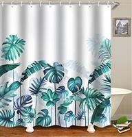 WELTRXE Shower Curtain, Bathroom Curtain with 12 Hooks, Waterproof Polyester Fabric Bathtub Curtain, Weighted Hem, Washable, Quick Dry, Mildew & Mold Resistant, Bathroom Bath Decoration