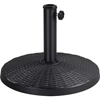 Yaheetech 10kg Garden Parasol Base Stand - Round Resin Decorative Base Heavy Duty Outdoor Garden Umbrella Stand Holder