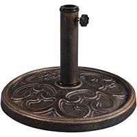 Yaheetech 10kg Garden Parasol Base Stand - Heavy Duty Outdoor Garden Umbrella Stand Holder, Round Resin Sturdy Decorative Base