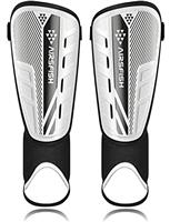 AirsFish Shin Pads Boys CE Certified Kids Football Shin Guards Breathable Non Slip Extended Adjustable Straps Lightweight Soccer Shin Pads for Boys Girls Teens Leg Calf Protective