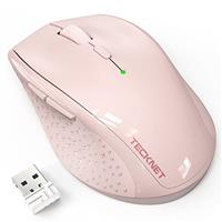 TECKNET Wireless Mouse for Laptop, 4800 DPI Optical Computer Mice with 6 Adjustable Levels, 30 Months Long Battery Life 2.4G Cordless USB Silent Mouse for Notebook, PC, Office Home Work -Grey