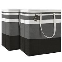 Maxsilan Large Laundry Basket, Freestanding Tall Clothes Hamper, Collapsible Laundry Bag