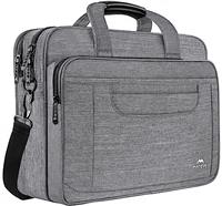 MATEIN Laptop Bag, 15.6 Inch Multifuntional Business Computer Laptop Case, Unisex Spacious Briefcase Shoulder Messenger Bag for Men and Women, Universal Nylon Briefcase for Notebook - Gery
