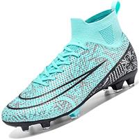 Donbest Mens Football Shoes Spike High Top Football Boots Astro Turf Trainers Soccer Cleats Boy's Professional Athletic Shoes