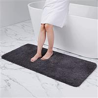 smiry Microfiber Bath Mat, Non-Slip Super Absorbent Bathroom Mat, Extra Soft Machine Wash and Dry, Non-Shedding Bath Mats For Bathroom