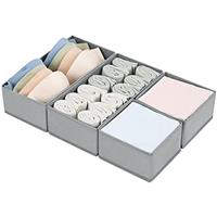 DIMJ Drawer Organisers Foldable Storage Box Fabric Wardrobe Storage Organiser Dresser Drawer Dividers Storage