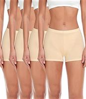 wirarpa Women's Boyshort Panties Ladies Safety Boxer Briefs Anti Chafing Cotton Underwear with Cotton Crotch 4 Pack