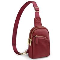 S-ZONE Women Leather Small Sling Bag RFID Blocking Chest Cro