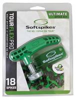 Softspikes Tour Flex Pro Fast Twist 3.0 Golf Spikes - Ultimate Spike Kit, Green/Charcoal