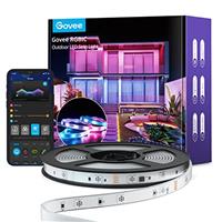 Govee RGBIC Outdoor LED Strip Lights - Works With Alexa, IP65 Waterproof, Music Sync for Roof Eave, Balcony, Garden