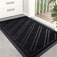 DEXI Door Mat 40 x 60 cm, All Weather Mats Capture Dirt Heav