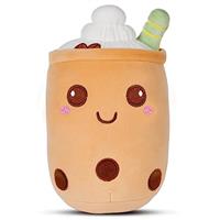 OSDUE Bubble Tea Plush, Boba Milk Tea Soft Plush Doll, Boba