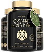 Organic Lions Mane Supplement - 1800mg Lion's Mane Capsules High Strength - Certified Organic by The Soil Association - 30 Capsules - 100% Lion Mane Mushroom Fruiting Bodies Extract - Made in The UK