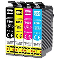 Q-image 4 Pack 604XL Ink Cartridges multipack Compatible with Epson 604 XL for Expression Home XP 2200 2205 3200 4200 Workforce WF-2910DWF WF-2930DWF WF-2935DWF WF-2950DWF