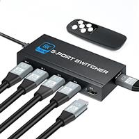 HDMI 2.1 Switch, HDMI Switch 4K with Remote, NEWCARE HDmi sw