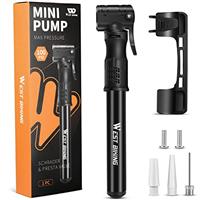 Bicycle Pump Mini Bike Pump - Aluminum Alloy Cycle Pump for Presta & Schrader Valve, Portable Lightweight Bike Tyre Pump Fast Tyre Inflation Mini Air Pump For Mountain Road Bike Ball Pump