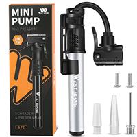 Bicycle Pump Mini Bike Pump - Aluminum Alloy Cycle Pump for Presta & Schrader Valve, Portable Lightweight Bike Tyre Pump Fast Tyre Inflation Mini Air Pump For Mountain Road Bike Ball Pump