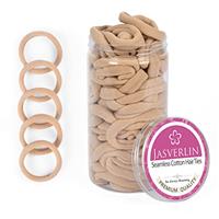 Solid Color Seamless Hair Ties Thick Cotton Hair Elastics Band Soft No Damage Ponytail Holders for Womens Girls' Hair Scrunchies 100pcs 1.5 inch by JASVERLIN