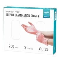 EUROPAPA Disposable Nitrile Gloves Powder-Free Examination Gloves EN455 EN374 Latex-Free Disposable Gloves in Sizes S, M, L & XL Pack of 200