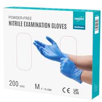 EUROPAPA Disposable Nitrile Gloves Powder-Free Examination Gloves EN455 EN374 Latex-Free Disposable Gloves in Sizes S, M, L & XL Pack of 200